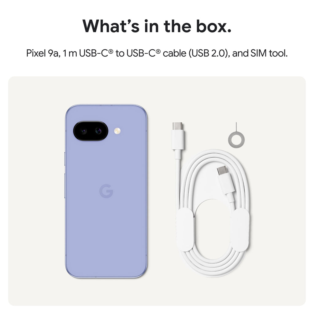 Google Pixel 9a with Gemini - Unlocked Android Smartphone with Incredible Camera and AI Photo Editing, All-Day Battery, and Powerful Security - Obsidian - 128 GB