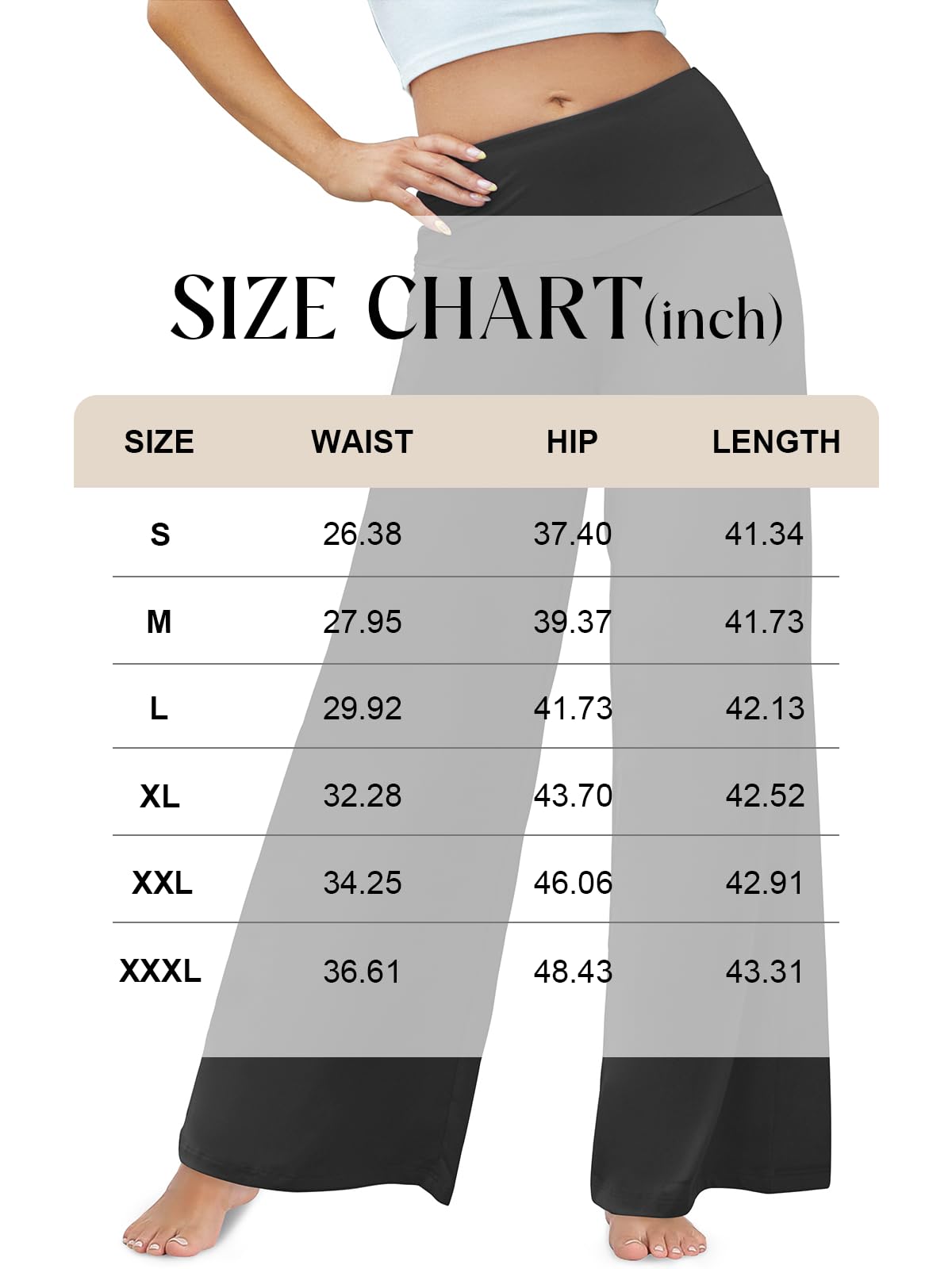 Arolina Women's Stretchy Wide Leg Palazzo Lounge Pants Casual Comfy High Waist Palazzo Pants Black