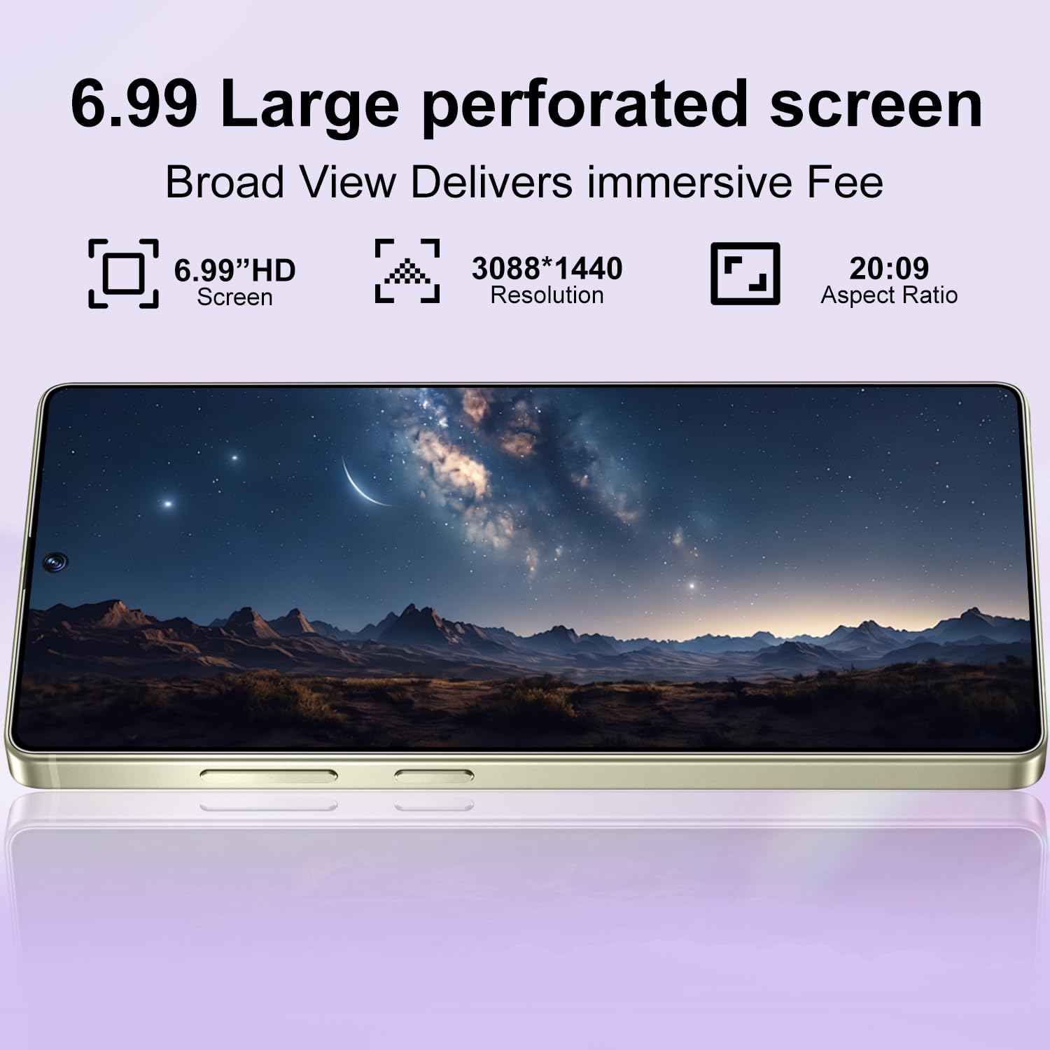 VVJ I25 Ultra 5G Unlocked Phones, Built in Pen, 7000mAh Long Battery Life Smartphone, 6.99" HD Screen Unlocked Cell Phone, 16+512GB Phone Android14, Face ID/Fingerprint Lock/Dual SIM/GPS (Yellow)