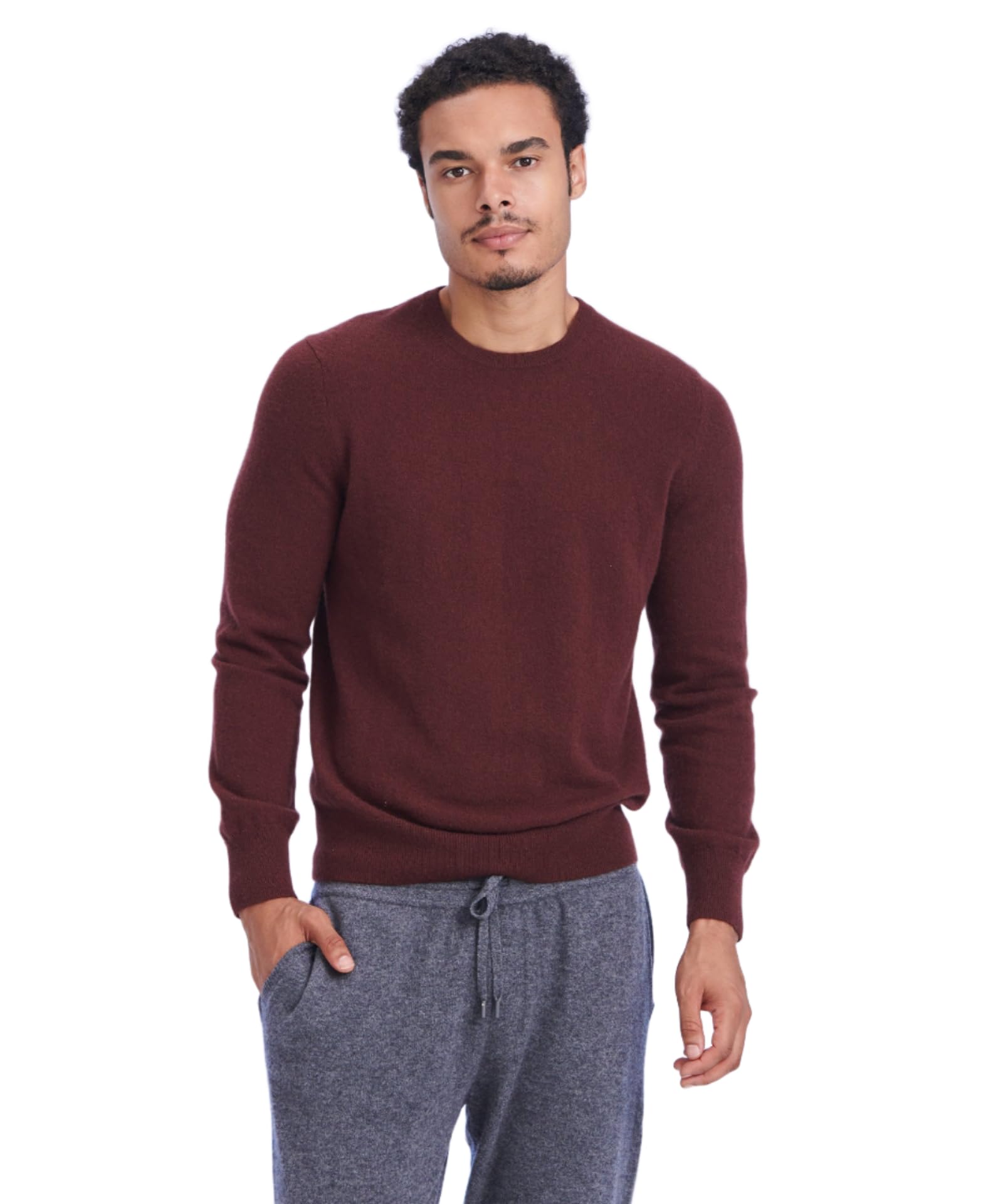 The Original Cashmere Crewneck Sweater Men's (US, Alpha, X-Large, Regular, Regular, Chocolate Brown)