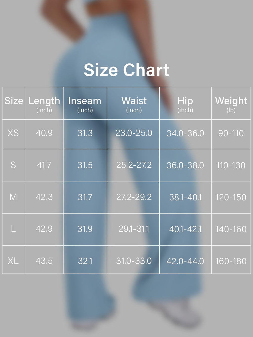 VOYJOY Straight Leggings Bottoms Wide Leg Pants for Women 29"/ 31.5"/33"/35" High Waist Stretch Casual Sweatpants
