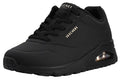 Skechers Women's Uno - Stand On Air Sneaker, Black/Black, 10 Wide