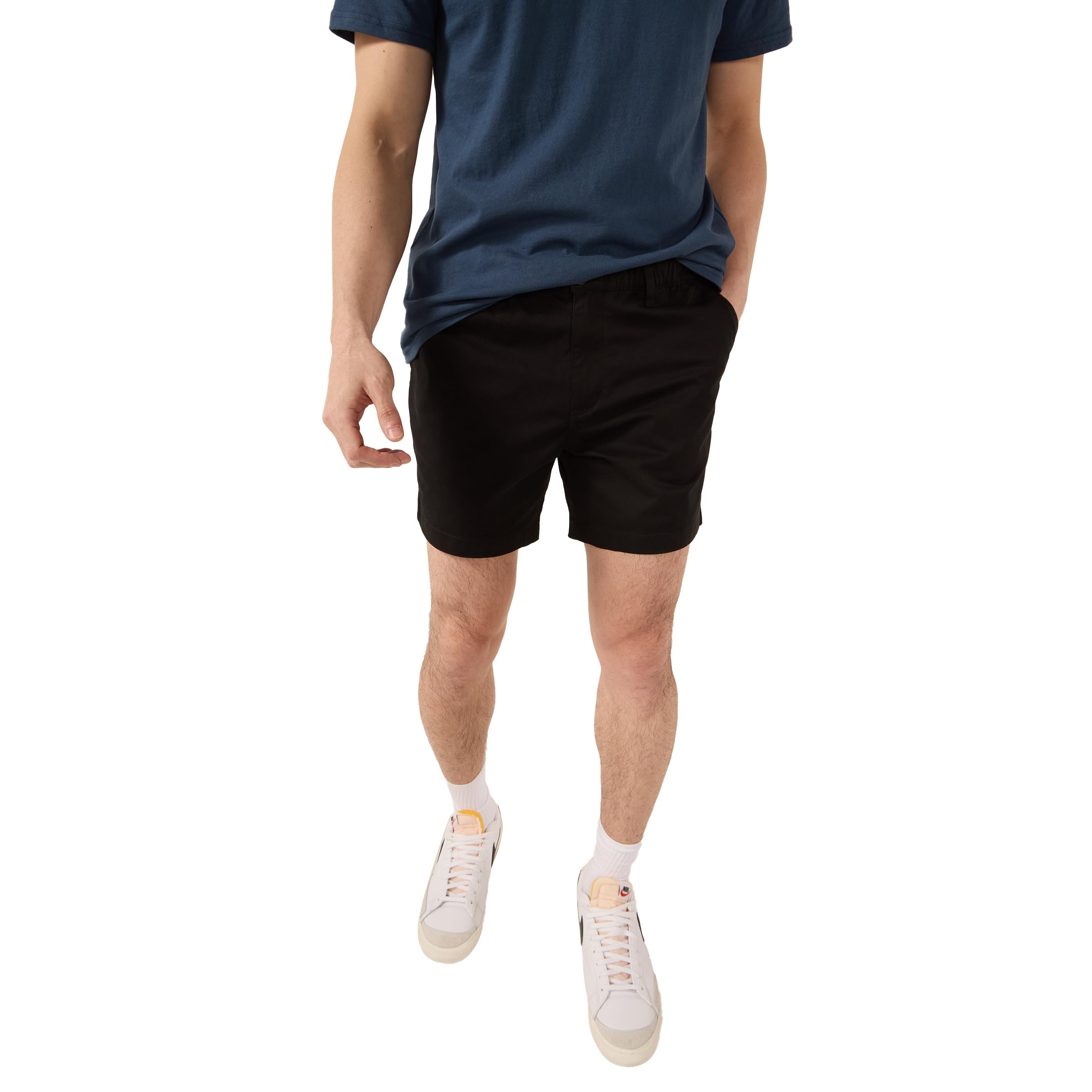 Chubbies Chino Shorts Men 5.5 Inch - Mens Shorts Casual with Elastic Waistband, Side and Back Pockets, Stretch Cotton Blend (Dark N Stormies, X-Small)
