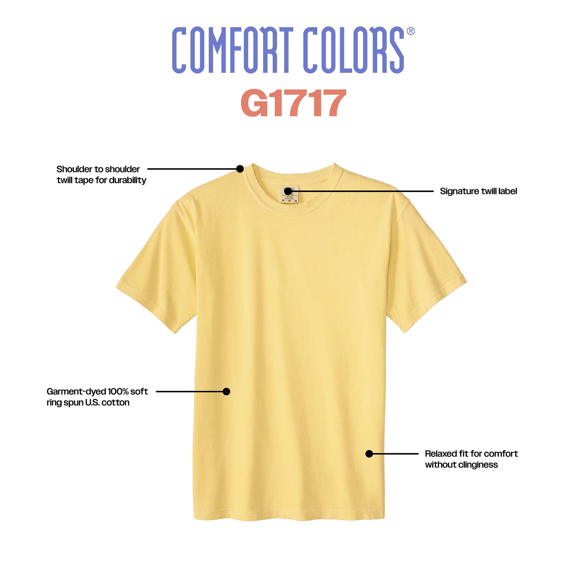Comfort Colors Adult Heavyweight Short Sleeve Tee, Style G1717/G1745, Blue Spruce (2-Pack), X-Large