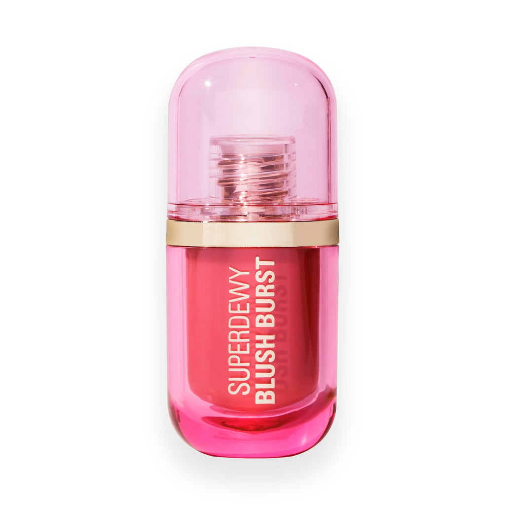 Revolution Beauty London, Superdewy Liquid Blush Burst, Buildable Color for Cheek, Serum Formula with Peptides & Hyaluronic Acid, Vegan & Cruelty-Free, Strawberry Milkshake Cool Pink, 0.14 oz