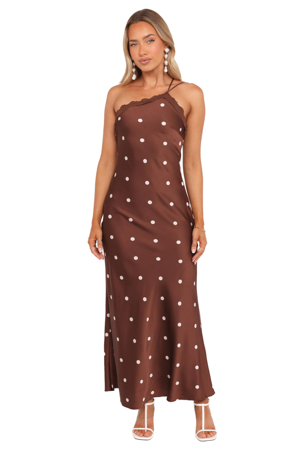 Anika Maxi Dress - Brown Polka Dot XS