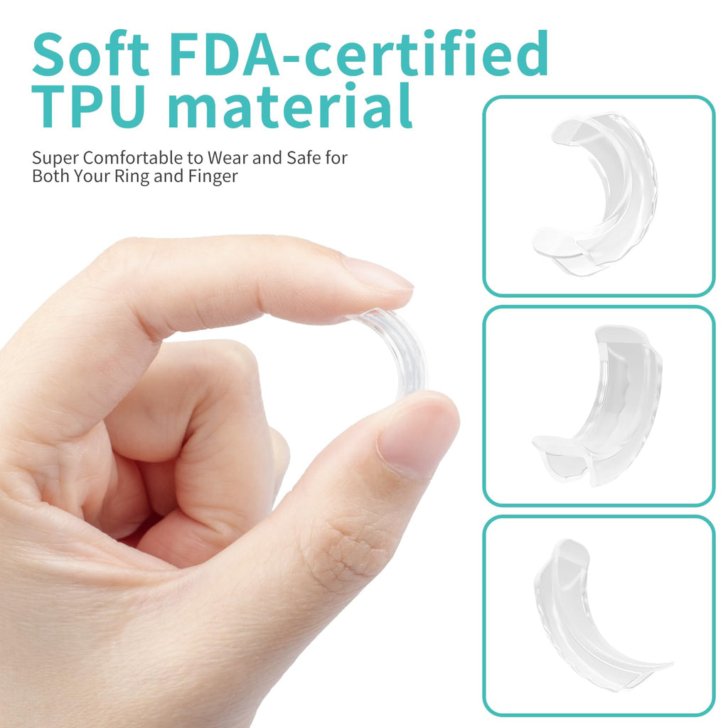 Ottemax Ring Sizers for Loose Rings - 12Pack, 12 Sizes, Ring Guards for Women& Men Loose Rings, Invisible Resizer Design for Spacers & Tighteners, Fits Bands Width to 1mm-8mm
