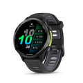 Garmin® Forerunner® 970, Premium GPS Running and Triathlon Smartwatch, AMOLED Display, Built-in LED Flashlight, Carbon Gray DLC Titanium with Black Case and Translucent Whitestone Band