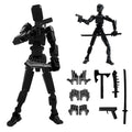 Dumwick Assembly Completed Titan 13 Action Figure Set,Titan 13 Robot Action Figures 3D Printed Multi Jointed Movable,Nova 13 Action Figure,Decorations for Action Figures (Black,1pc)