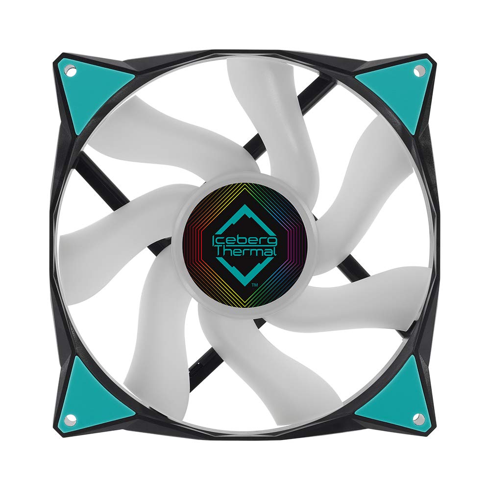 Iceberg Thermal IceGALE Addressable RGB 140mm PWM Dual Ball Bearing ARGB Case Fan (Black)