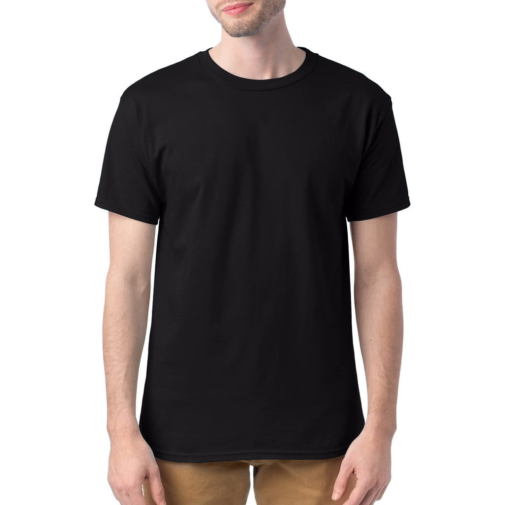 Hanes Men's Essentials Short Sleeve T-shirt Value Pack (4-pack),black,4X-Large