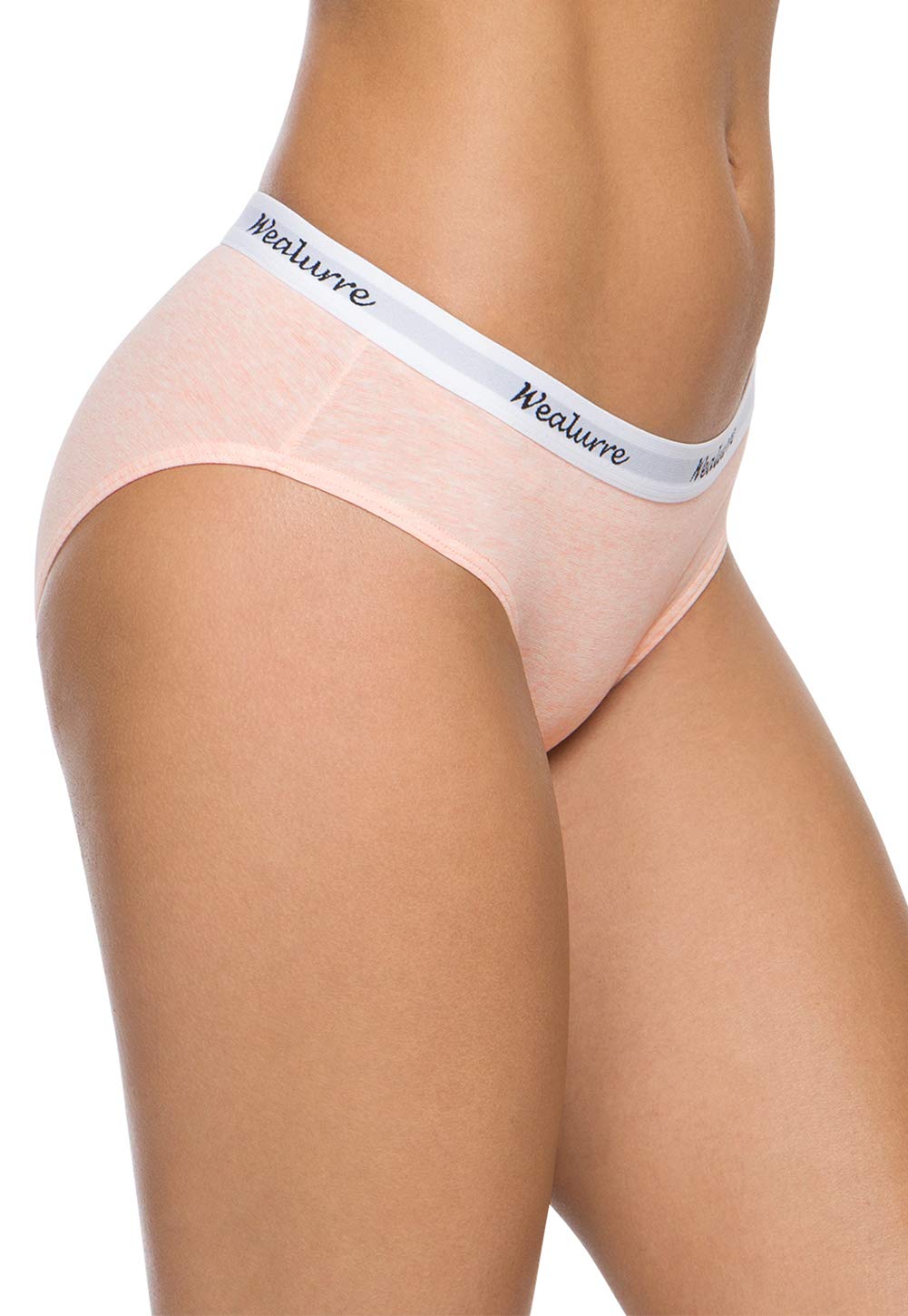 Wealurre Womens Underwear Cotton Bikini Breathable Sport Low Rise Panty for Women Multipack(6001M,Light)