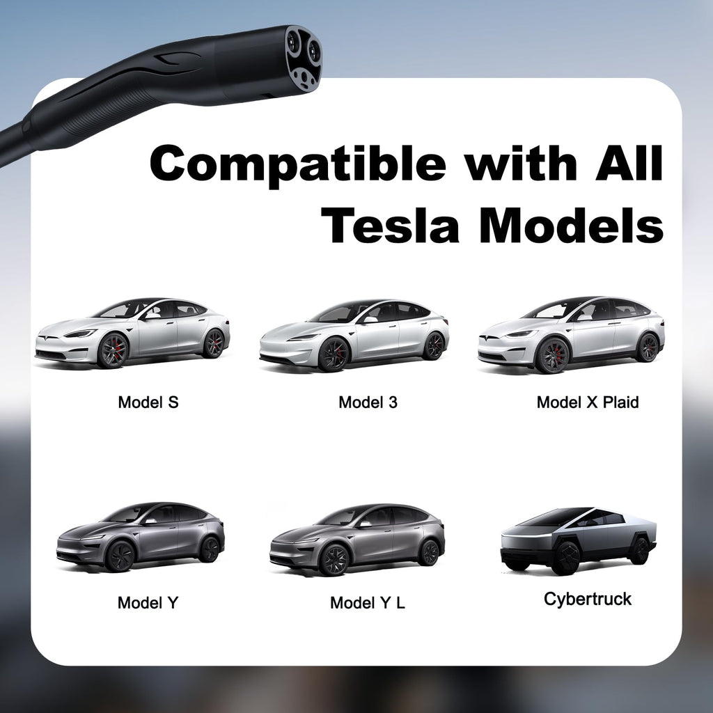 VDLPOWERVP Level 2 Tesla Charger 32Amp, 7KW Electric Vehicle Portable Charger with 20FT Cable, Home EV Charging Station for Tesla Models Y/X/3/S, 240V NEMA 14-50 Plug