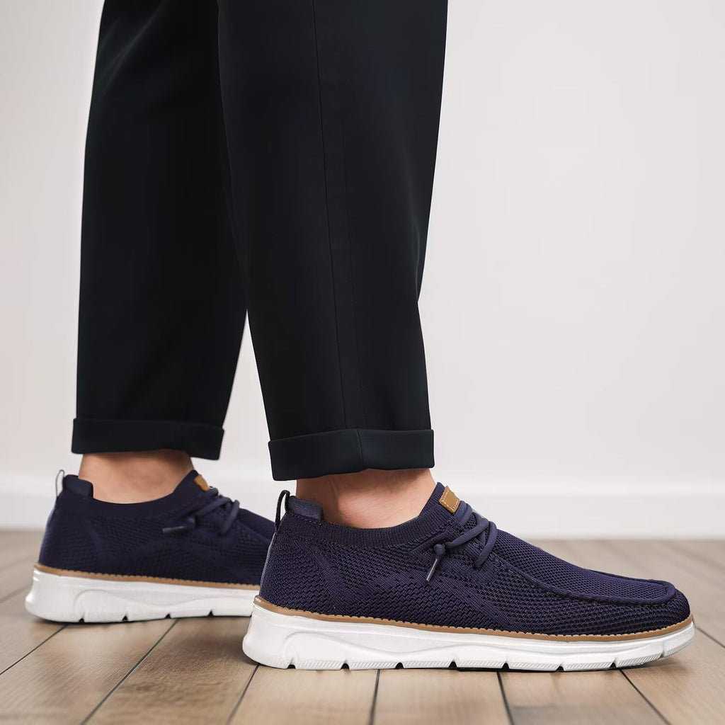 Mens Slip-on Loafers Comfortable Boat Shoes Casual Walking Sneakers Mesh Business Oxfords Work Lightweight Soft Sole