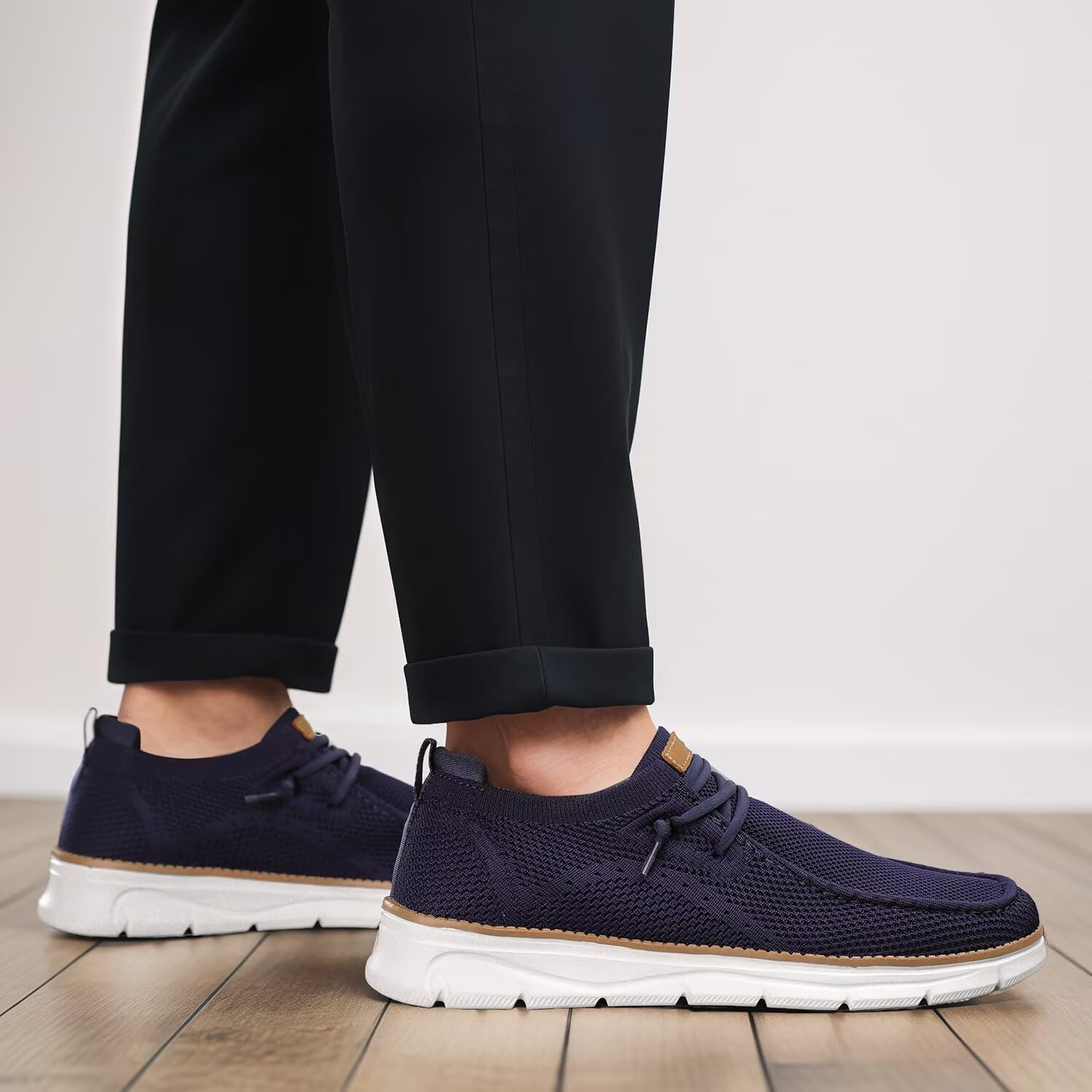 Mens Slip-on Loafers Comfortable Boat Shoes Casual Walking Sneakers Mesh Business Oxfords Work Lightweight Soft Sole