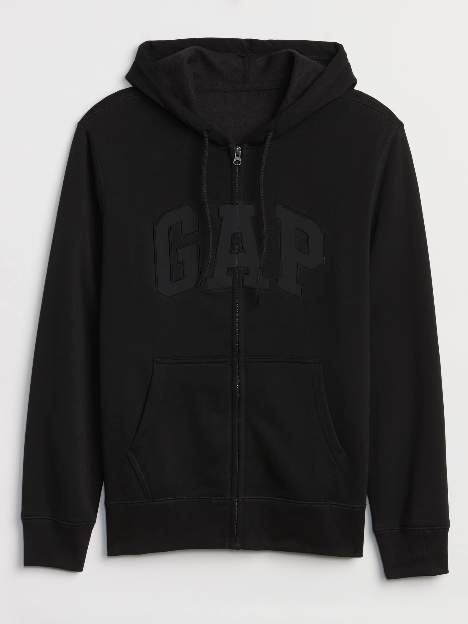 GAP mens Logo Hoodie Zip Hooded Sweatshirt, True Black V2 2, XX-Large US