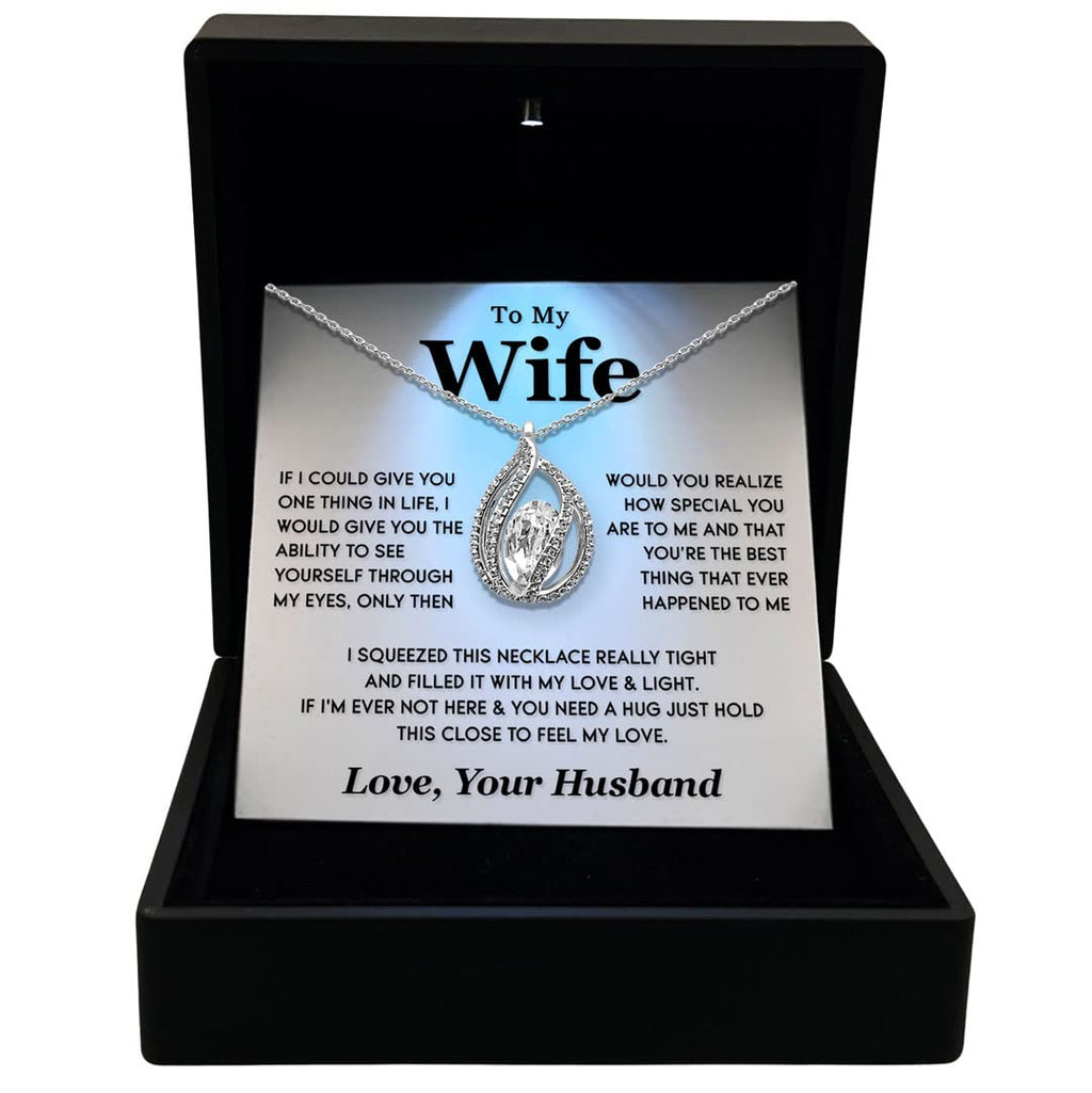 TRYNDI To My Wife Necklace from Husband - Heartfelt Valentines Gift for Wife, Women's Jewelry for Anniversary, Birthday, Christmas, Valentine's Day, Mother's Day