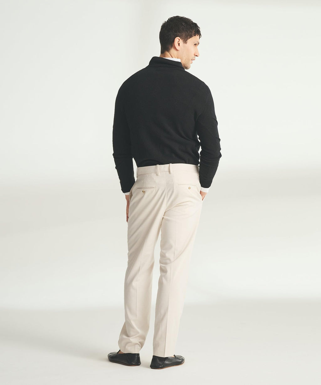 NAADAM Mens Signature Cashmere Quarter Zip, Black,M