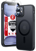 LeYi for iPhone-11 Phone Case with Screen Protector X2 + Camera Cover X2, Compatible with MagSafe Magnetic Funda para i Phone 11case Military Grade Protective Women Men Cases ipone 11, Black