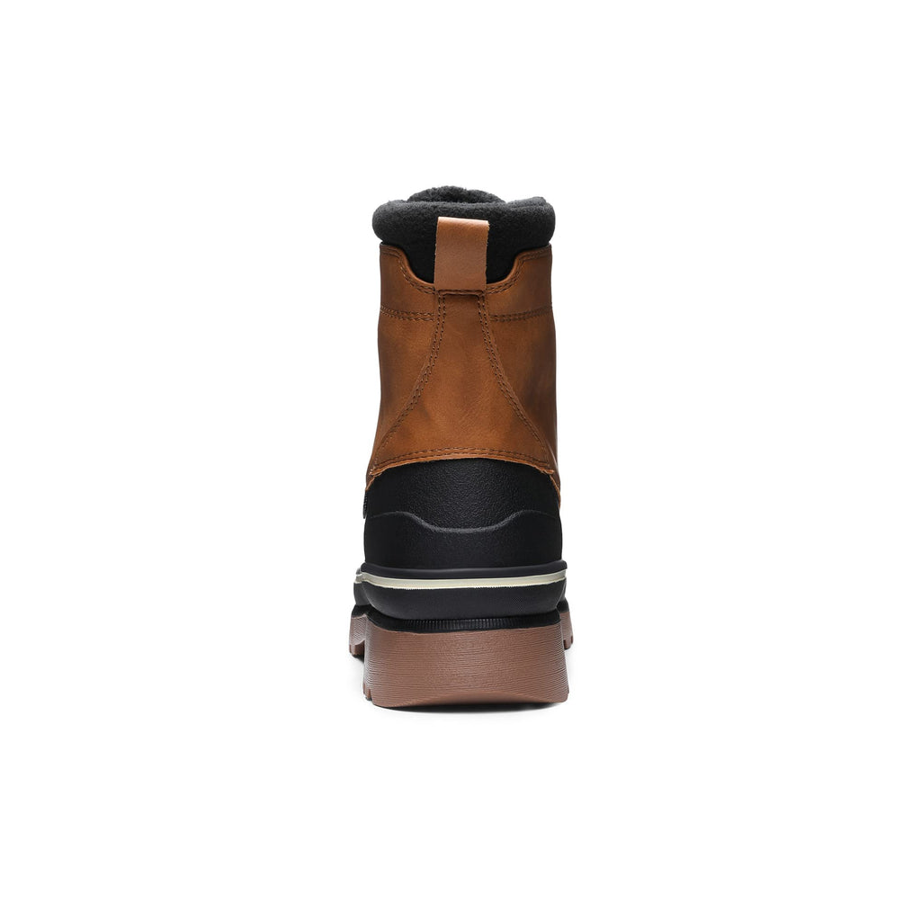 Bruno Marc Men's Insulated Waterproof Snow Boots Warm Fur Lined Outdoor Winter Boot Brown/Yellow,Size11,SBSB229M