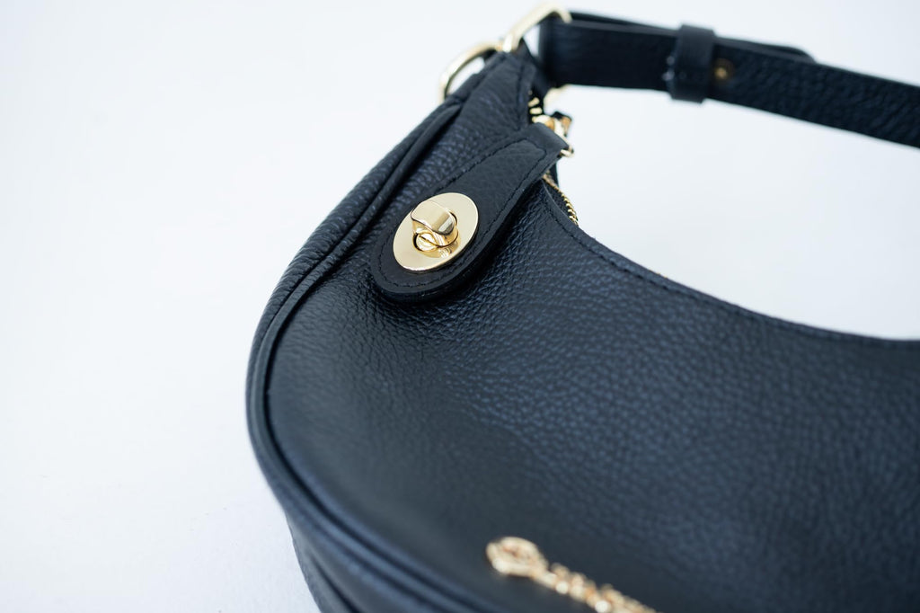 Baroncelli Small Leather Designer Crossbody Purse, Genuine Italian Crafted, Designed and Made in Italy