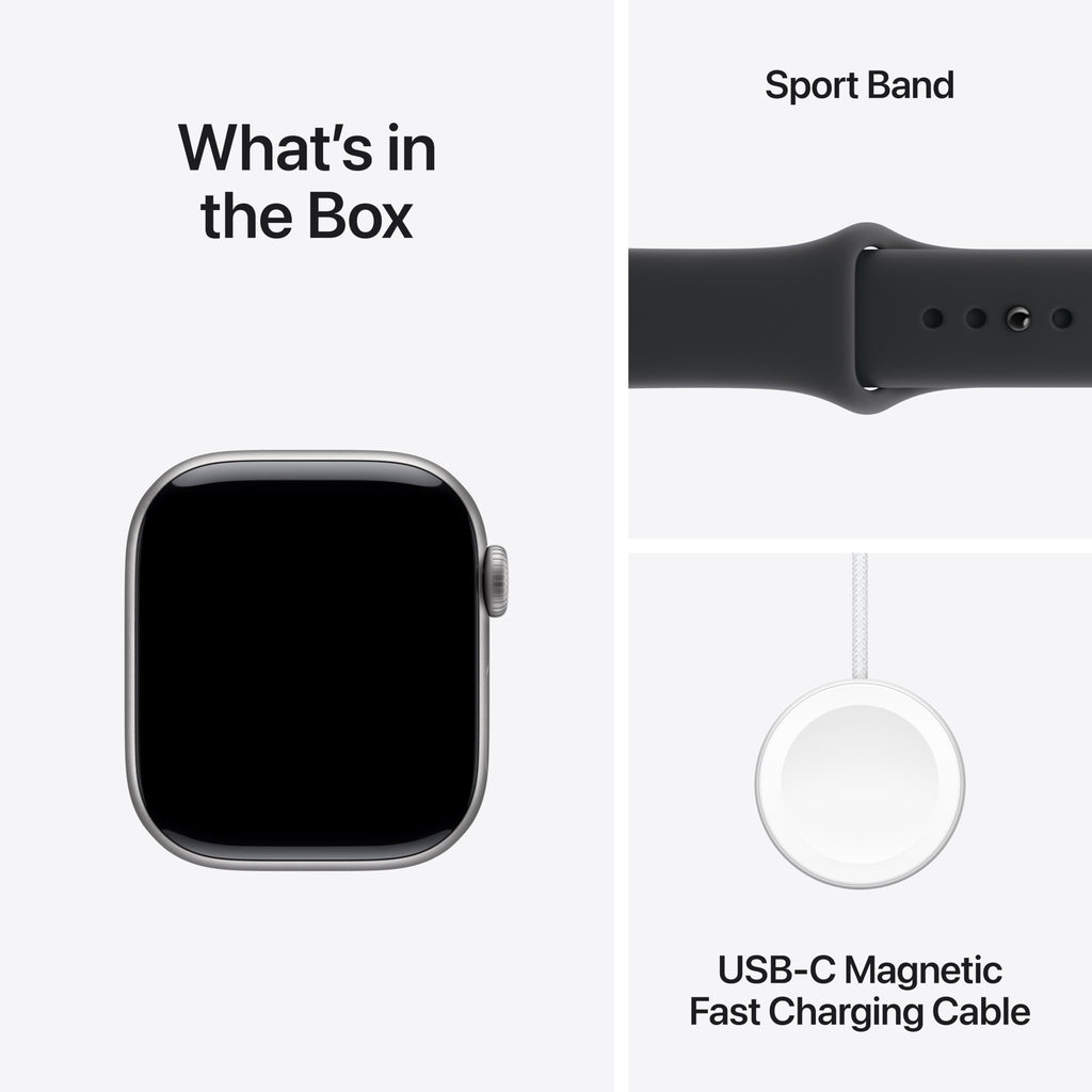 Apple Watch Series 11 [GPS 42mm] Smartwatch with Space Gray Aluminum Case with Black Sport Band - S/M. Sleep Score, Fitness Tracker, Health Monitoring, Always-On Display, Water Resistant