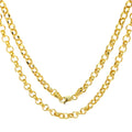 JEWELHEART 14K Yellow Real Gold Rolo Chain 1.5mm Diamond Cut Dainty Round Link Chain Pendant Necklace For Women with Lobster Clasp 16"