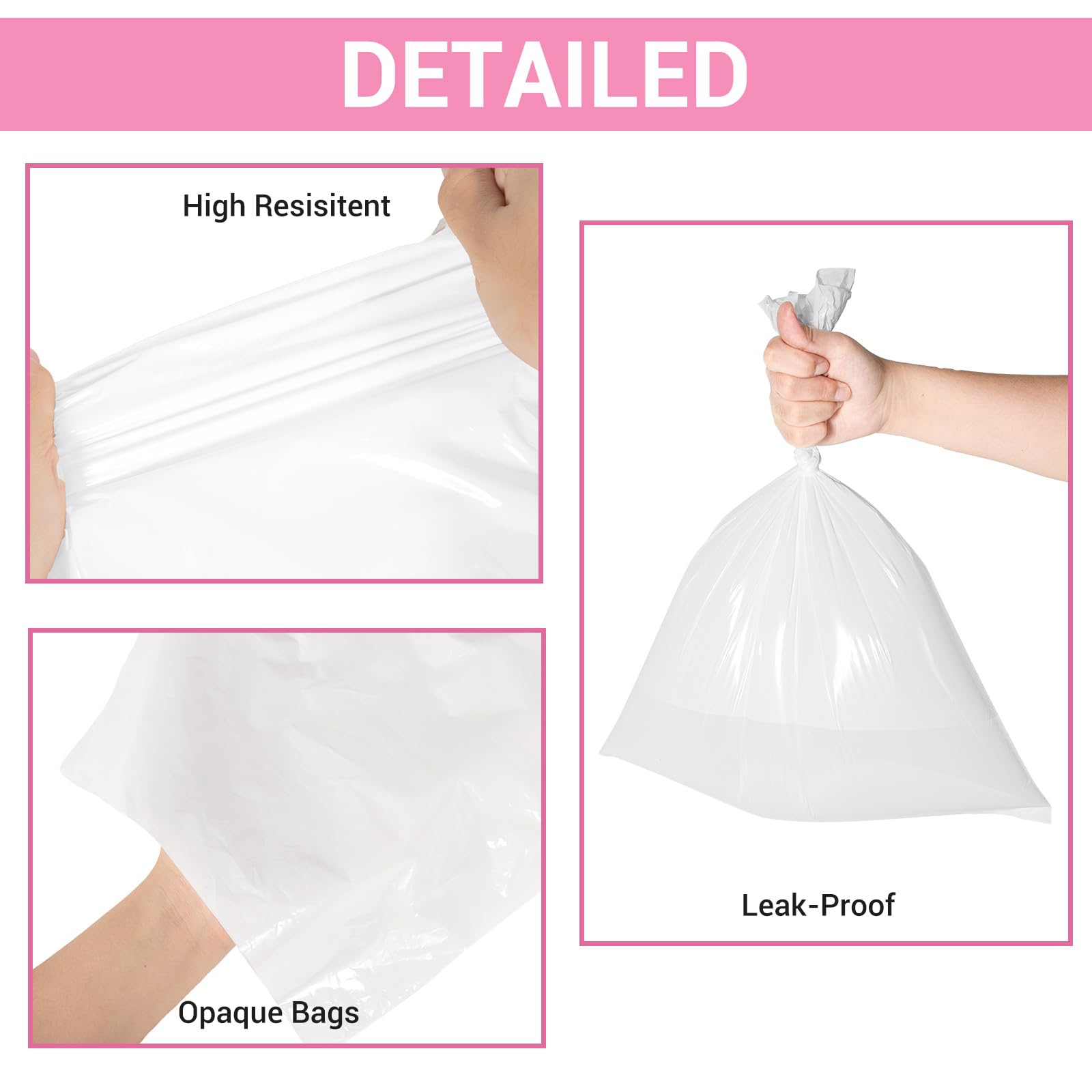 Covfresh Odor Sealing Baby Diaper Disposable Bags - S/220 Counts Unscented, Durable Diaper Sacks for Home, Travel & On-the-Go Use (Color:White)