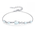 Mothers Day Gifts for Mom Birthstone Bracelets for Women,Teardrop Infinity Bracelet 925 Sterling Silver Women Charm Link Bracelet Adjustable,Valentines Day Gifts for Wife Anniversary Fine Jewelry Gifts for Mom Wife Girlfriend Her