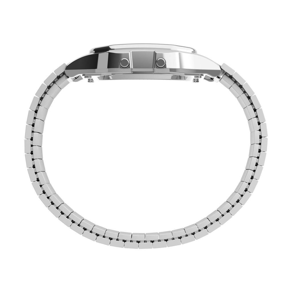Timex Men's T78587 Classic Digital Silver-Tone Stainless Steel Expansion Band Watch