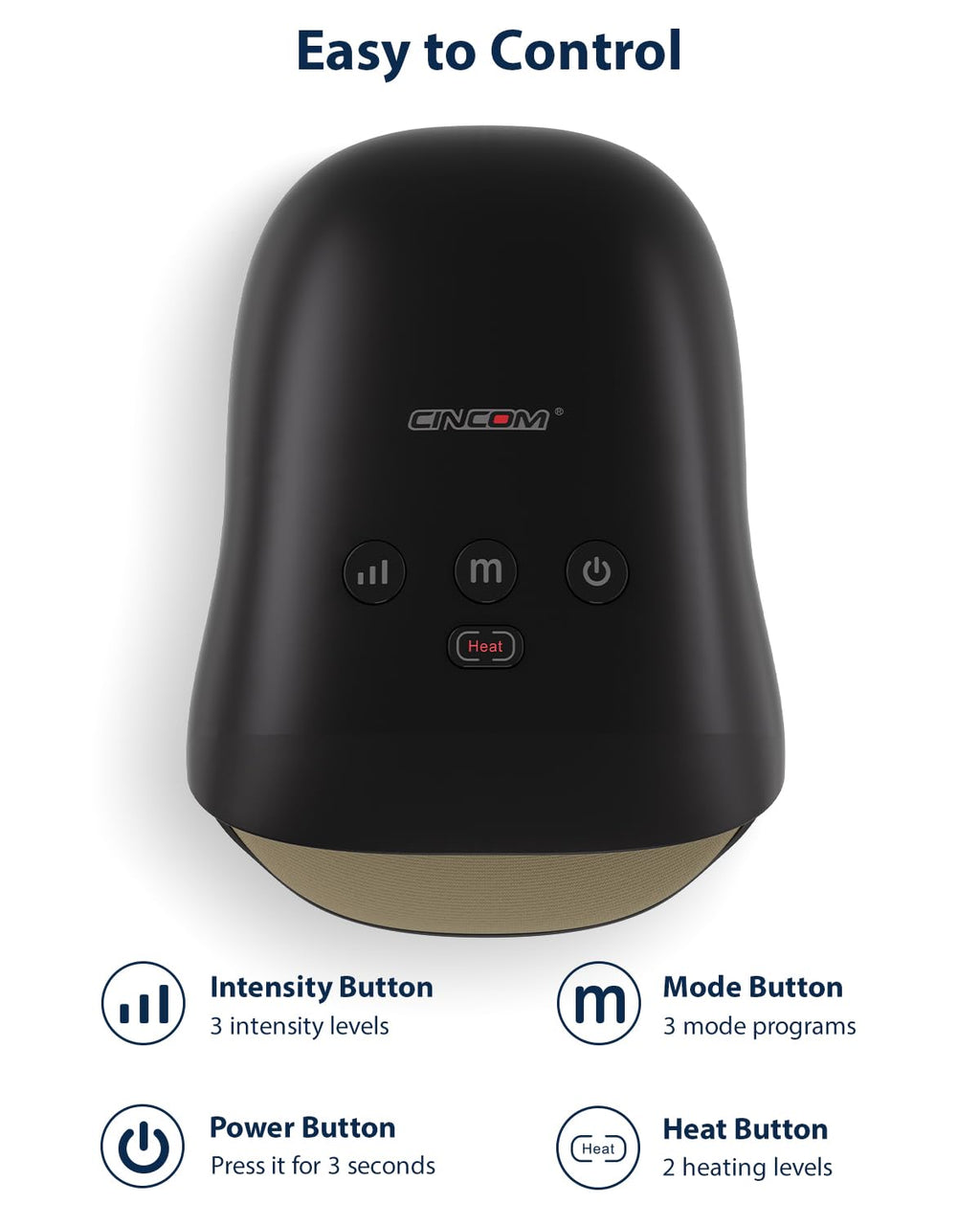 CINCOM Hand Massager - Cordless Hand Massager with Heat and Compression for Arthritis and Carpal Tunnel
