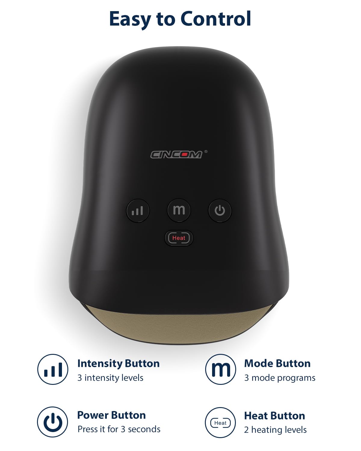 CINCOM Hand Massager - Cordless Hand Massager with Heat and Compression for Arthritis and Carpal Tunnel