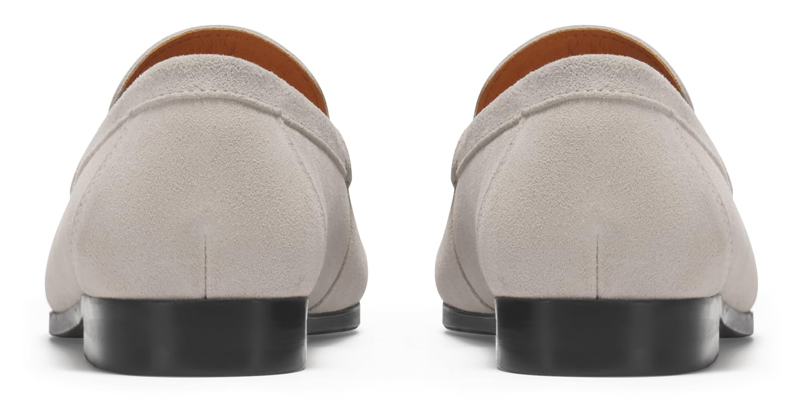 Journey West Ivy Style Suede Slip-on Penny Loafers Shoes for Women Beige US 5.5