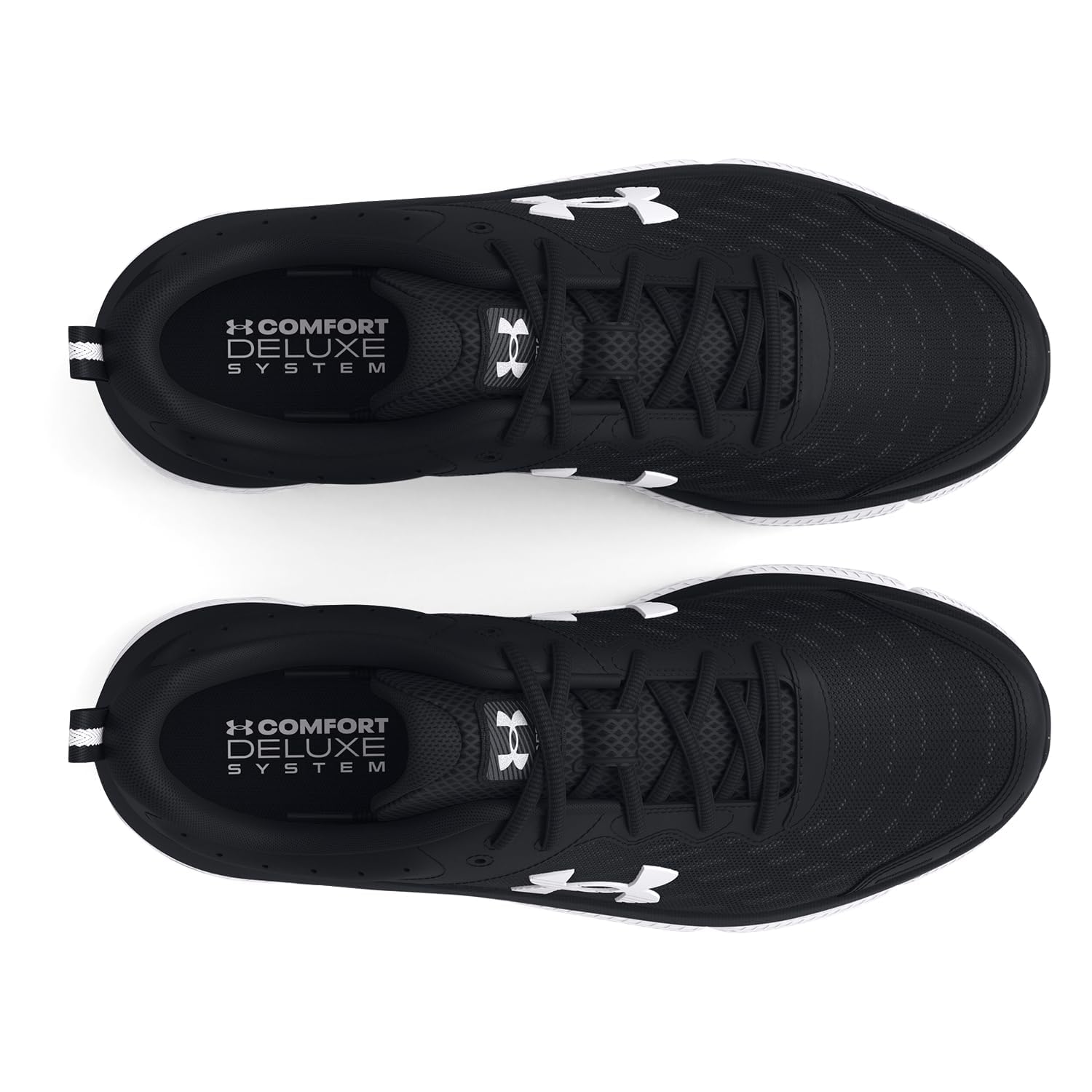 Under Armour Women's Charged Assert 10 D, (001) Black/Black/White, 8, US