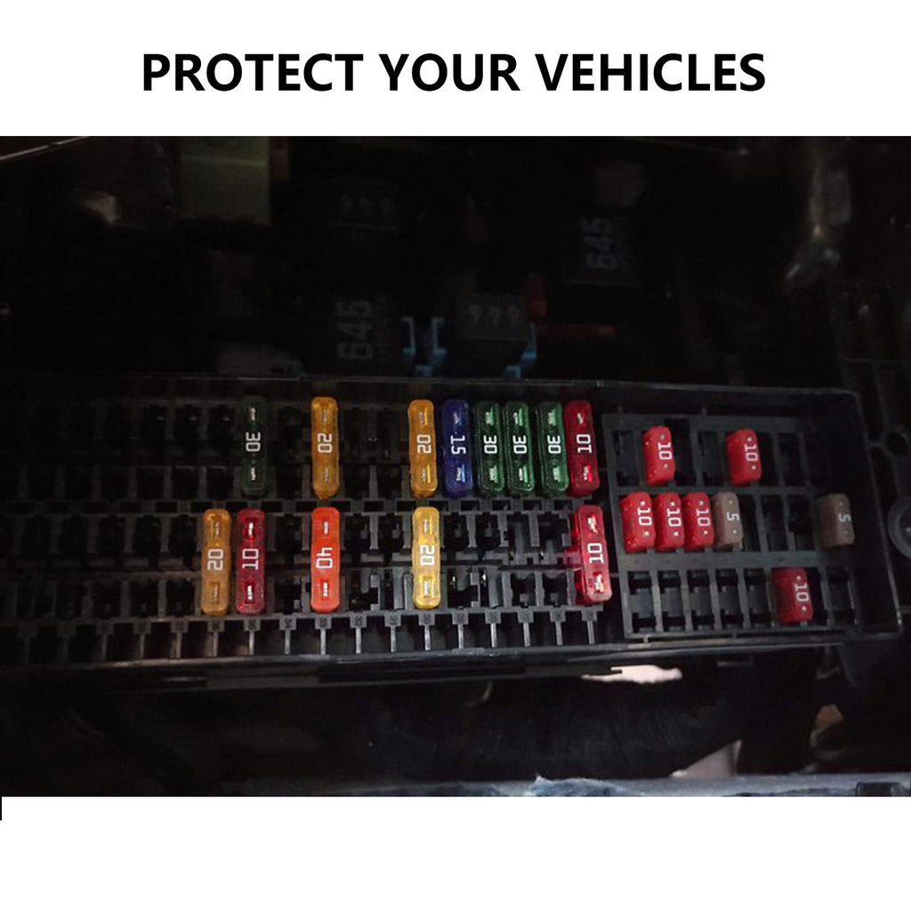 140 Pcs Fuses Automotive Kit - Blade Auto Fuse Assortment Standard and Mini Car Fuse for Marine, RV, Camper, Boat, Truck (5A 7.5A 10A 15A 20A 25A 30AMP/ATC/ATO)