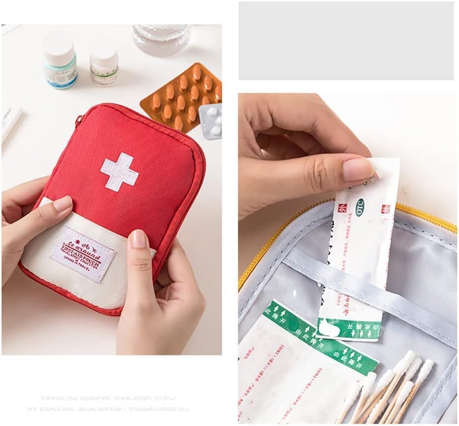 4Pcs Small Empty Travel Mini First Aid Pouch, Portable Outdoor First Aid Medical Rescue Bag Multi-Function Emergency Medicine Storage Organizer Bag Health and Household Supplies, First Aid Kits