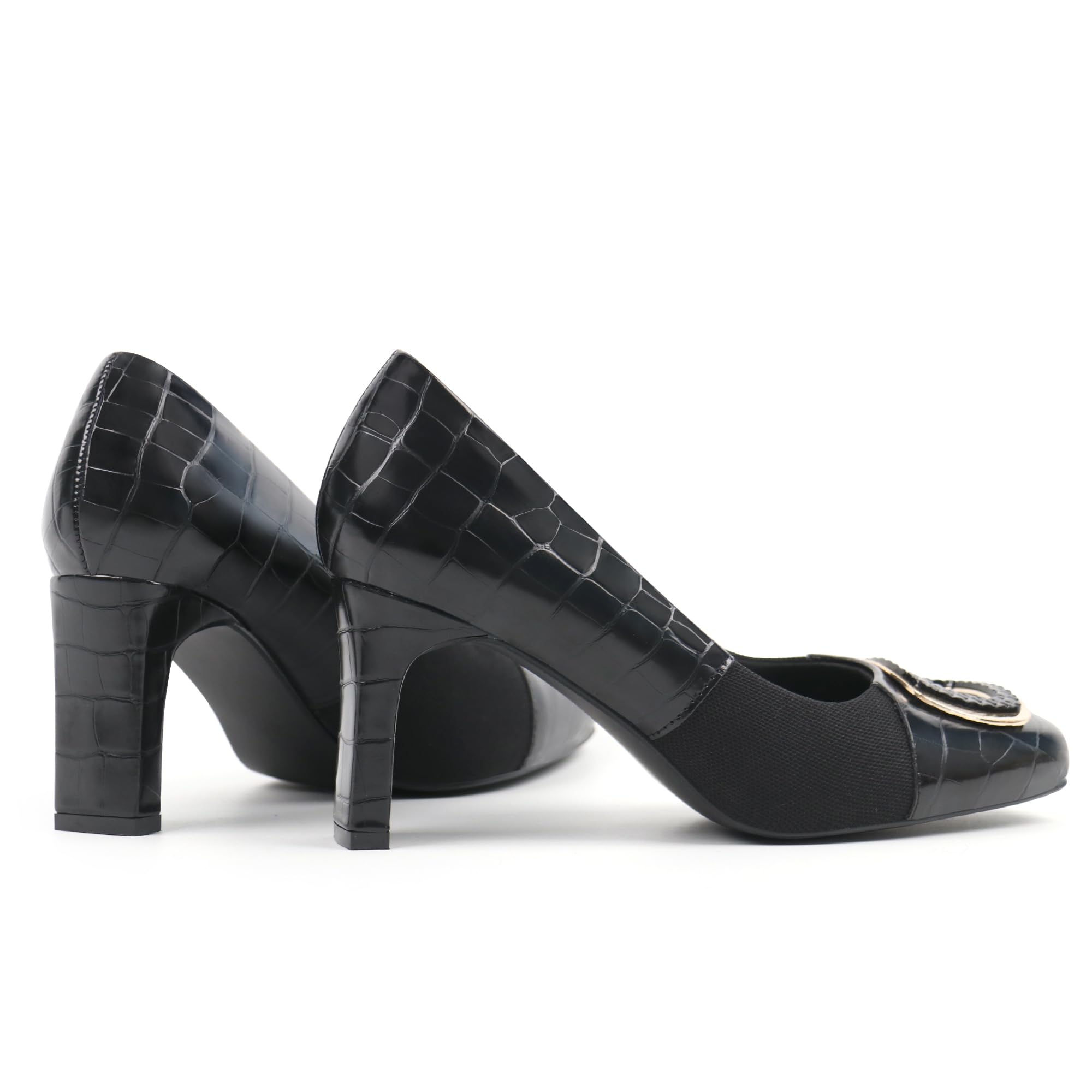 benassal Women Dress Pumps Orthotic Heels Orthopedic Bunion Shoes (8,Black)