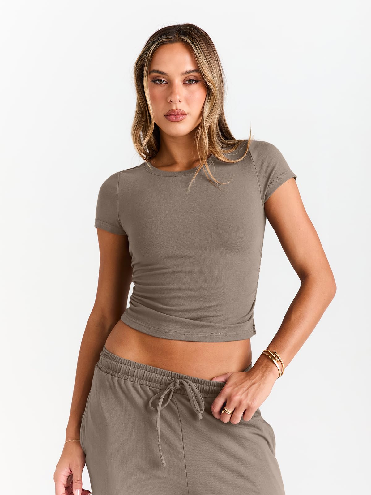 Trendy Queen Womens 2 Two Piece Set 2026 Summer Workout Beach Vacation Cruise Gym Clothes Spring Fashion Lounge Matching Sweatsuit Sweat Airport Travel Outfit Resort Wear Fitness Clothing