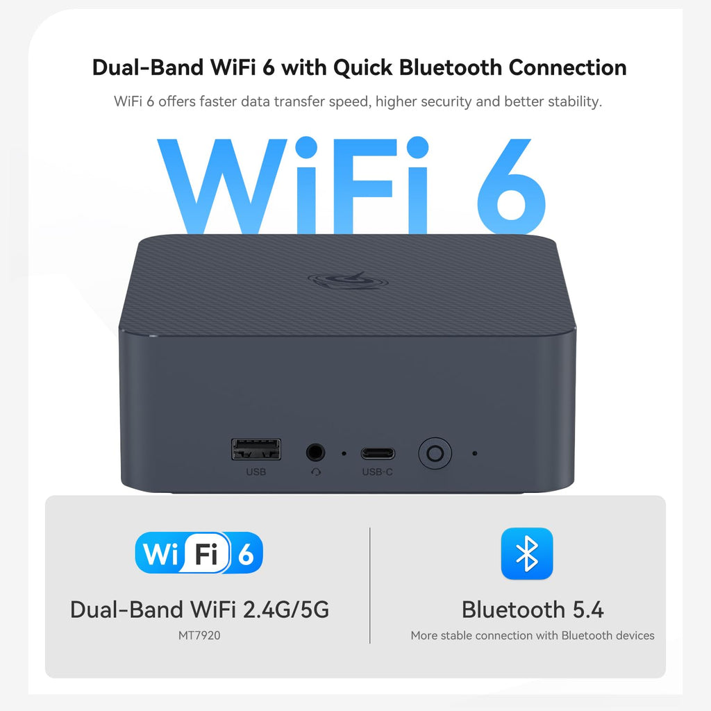 Beelink EQI12 Mini PC, Intel 12th Gen Core i5 1235U (10C/12T) up to 4.4 GHz, Mini Computer 32 GB DDR4 RAM 1TB SSD, 4K Dual Display, Dual 1000M LAN, USB3.0, WiFi 6, BT 5.4