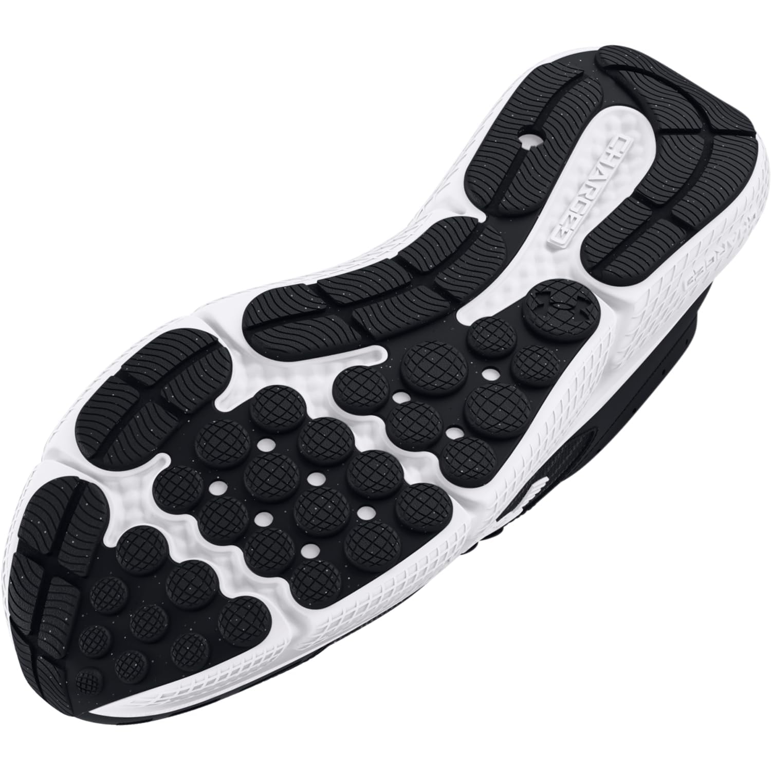 Under Armour Men's Charged Assert 10 Shoes, (001) Black/Black/White, 10.5 X-Wide
