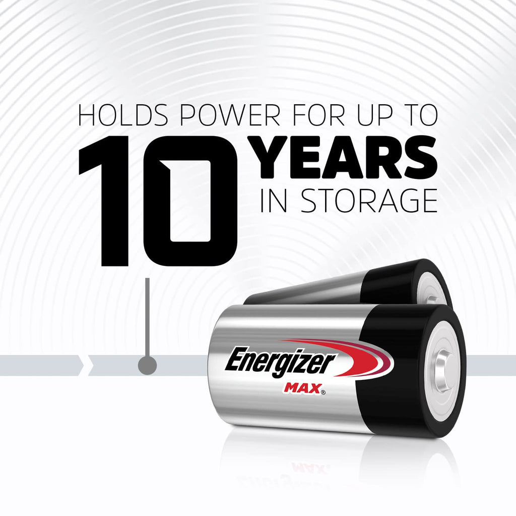 Energizer D Batteries, D Cell Battery Premium Alkaline, 8 Count