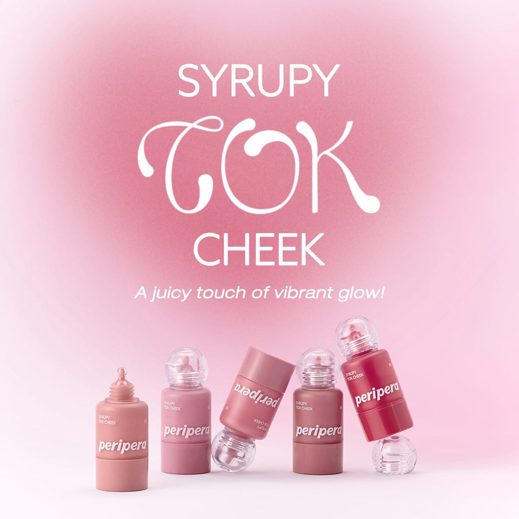 PERIPERA SYRUPY TOK CHEEK 15 Colors, Liquid Blush, Dewy Finish and Hydrates All day, Soft Velvet Texture Face Cheek Tint (03 FRIENDSHIP MAUVE)
