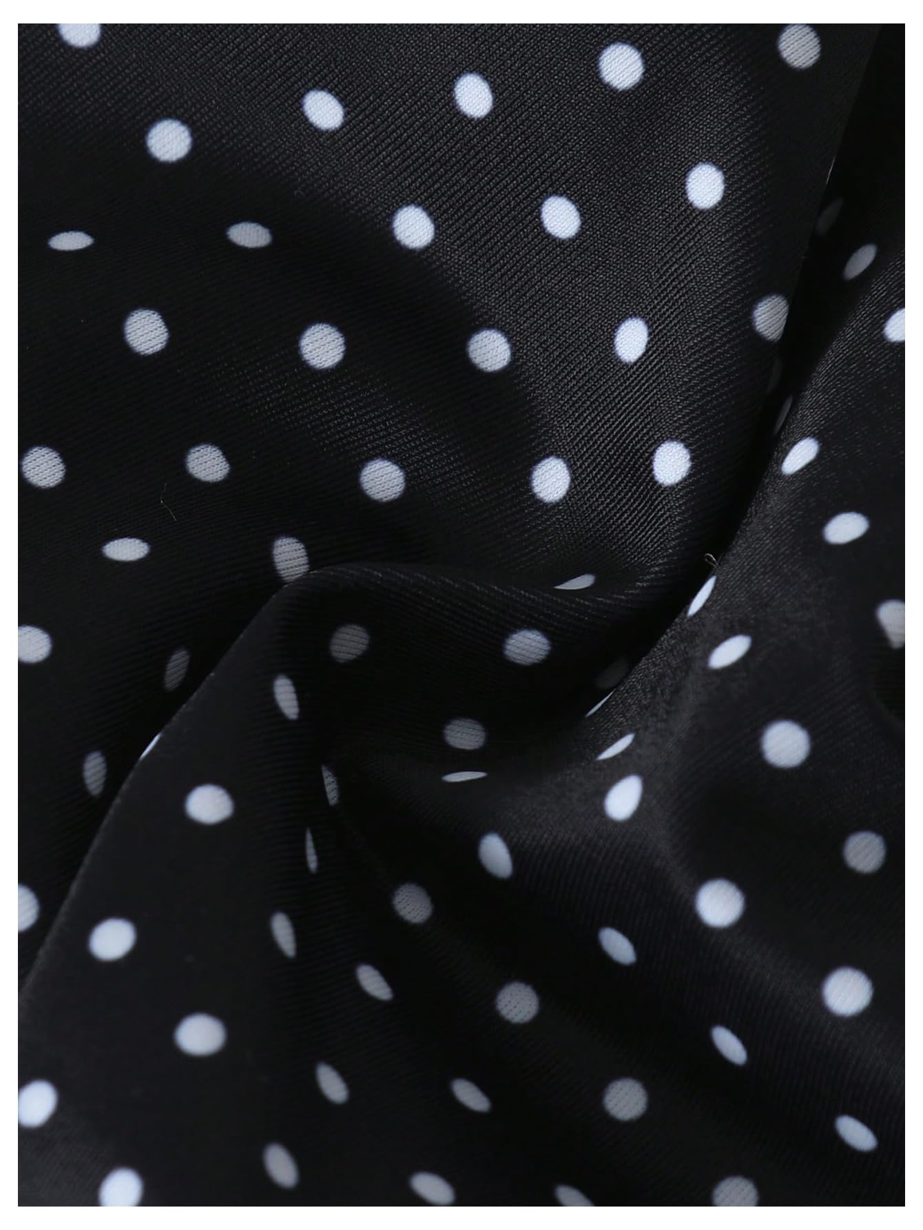 WDIRARA Women's Polka Dots Bikini Sets Halter Triangle String Swimsuit Tie Side 2 Piece Bathing Suit Black and White Medium