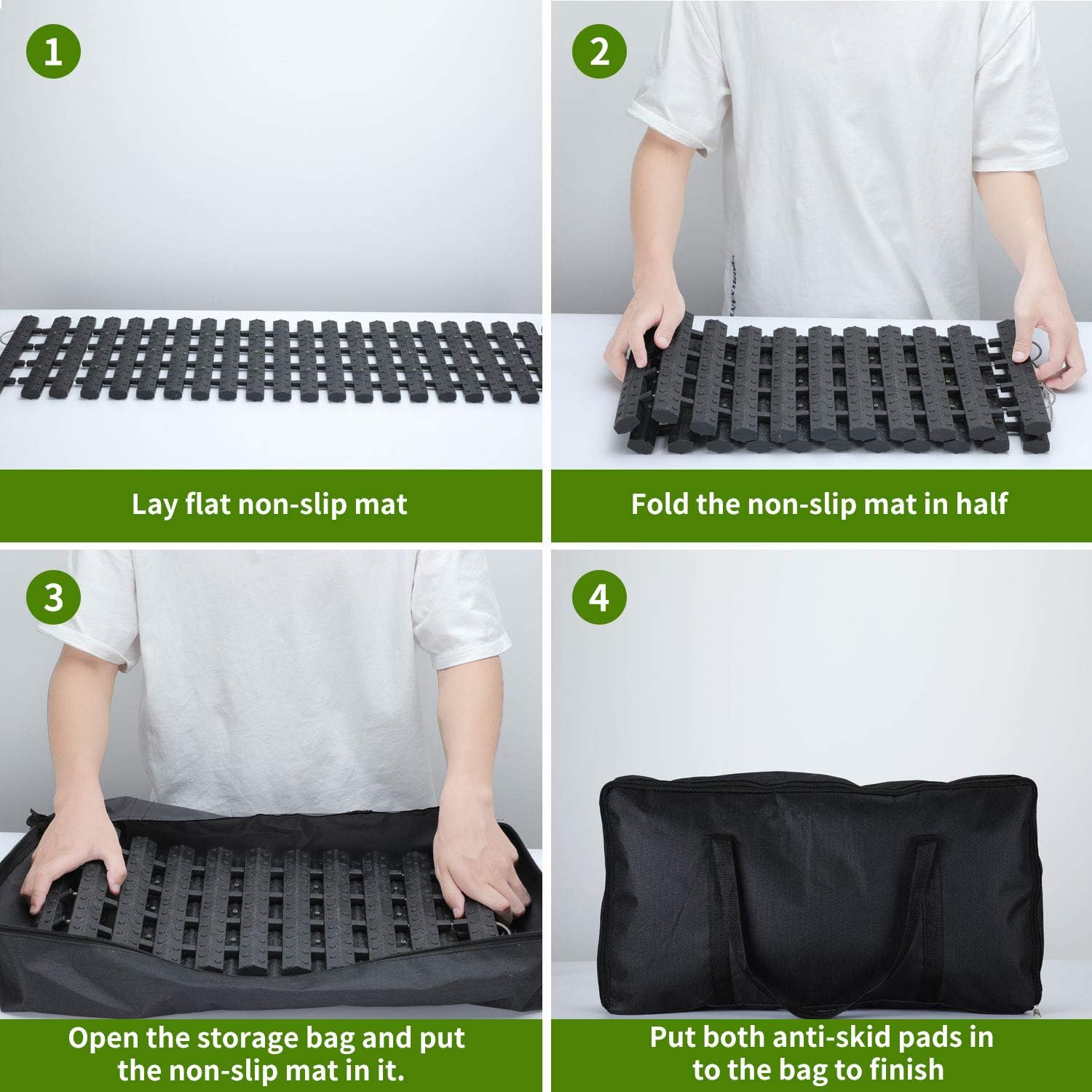 EVTIME Emergency Devices 2 pcs Tire Traction Mats 39.3" (L) x 10.8" (W), Portable for Snow, Ice, Mud, and Sand Used to Car, Truck, Van or Fleet Vehicle Off Road Winter Accessories (2PCS* 39in)