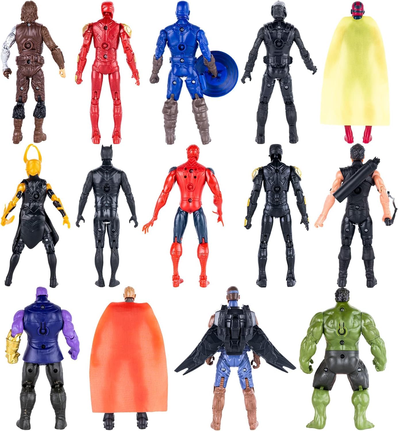 MUKSSE 14 pcs Big Set Superhero Action Figures – Collectible Models 6.5-inches Tall, Exclusive Set SuperHero Toys, Holiday Gift for Kids, Figure Cake Topper