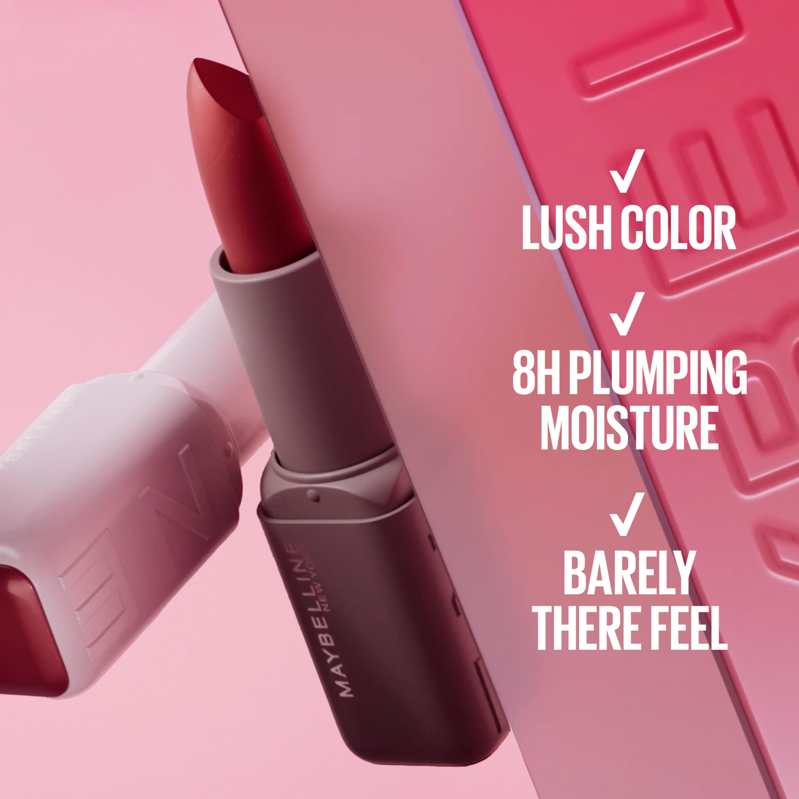 MAYBELLINE Serum Lipstick, Hydrating Lip Makeup with 8HRs of Lip Plumping Moisture with Hyaluronic Acid + Oil Blend, Wild Card (Midtone Red Matte)