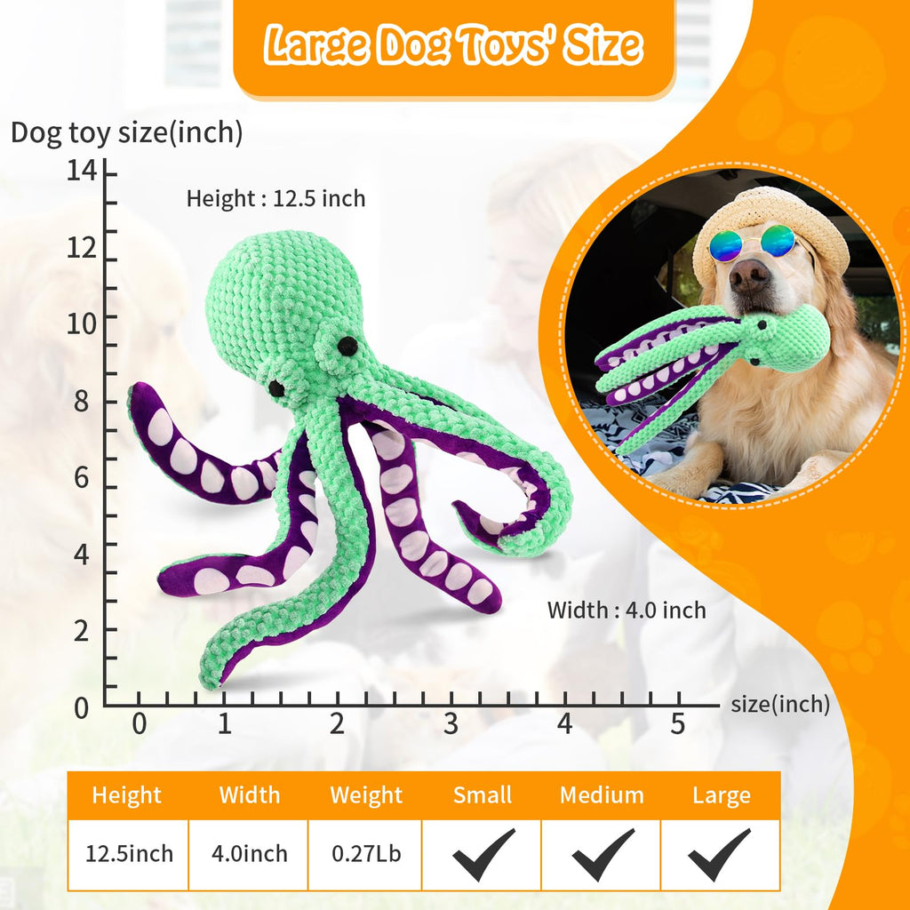 Fuufome Large Squeaky Dog Toys- Plush Dog Toys with Soft Fabric for Small, Medium, and Large Dogs Daily Companionship, Training Reward Gift