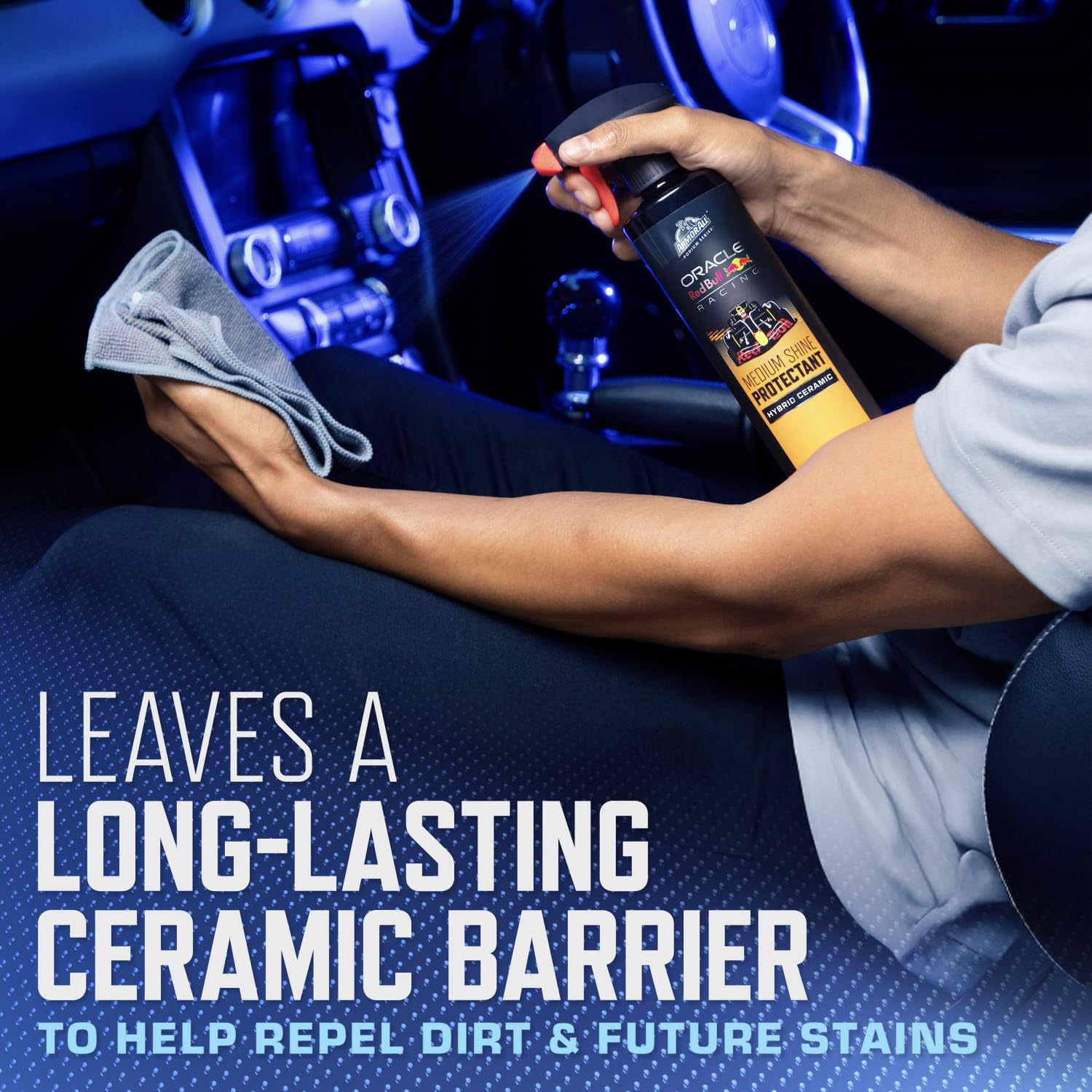 Armor All Podium Series Hybrid Ceramic Medium Shine Protectant Spray, 16 fl oz, Car Interior Protectant Developed in Collaboration with Oracle Red Bull Racing