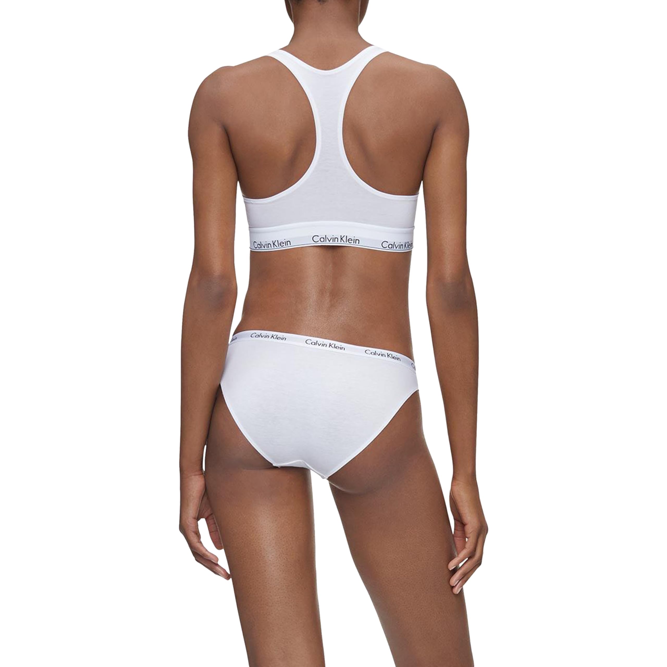 Calvin Klein Carousel Logo Cotton Stretch Bikini Panties, Multipack, Black/White/Grey Heather, Medium