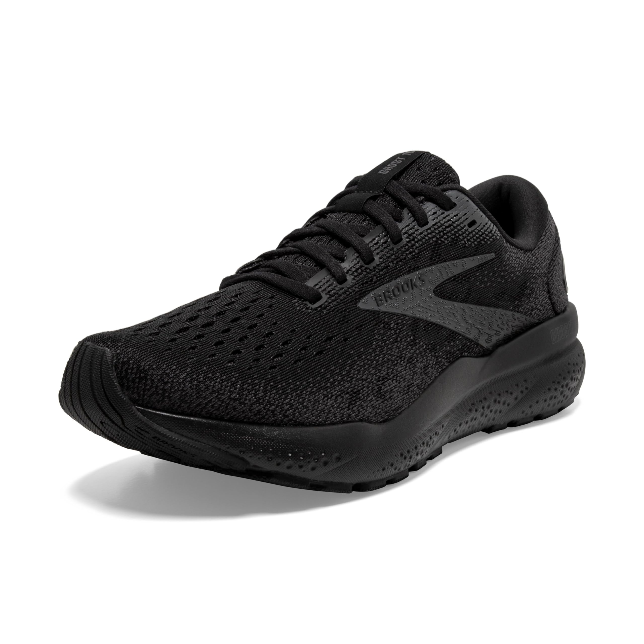 Brooks Women’s Ghost 16 Neutral Running Shoe - Black/Black/Ebony - 8.5 Medium